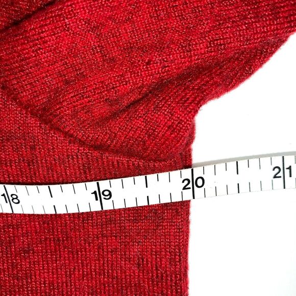 Christopher & Banks red heather faux knot front sweater, size M - Picture 4 of 7